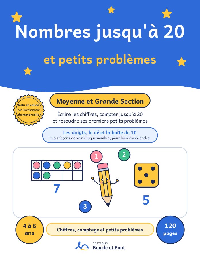 Couverture du livre Nombres jusqu'à 20 et petits problèmes, Camille Roussel